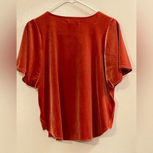 MADEWELL Velvet Butterfly Top in Dark Cinnabar - Picture 3 of 8
